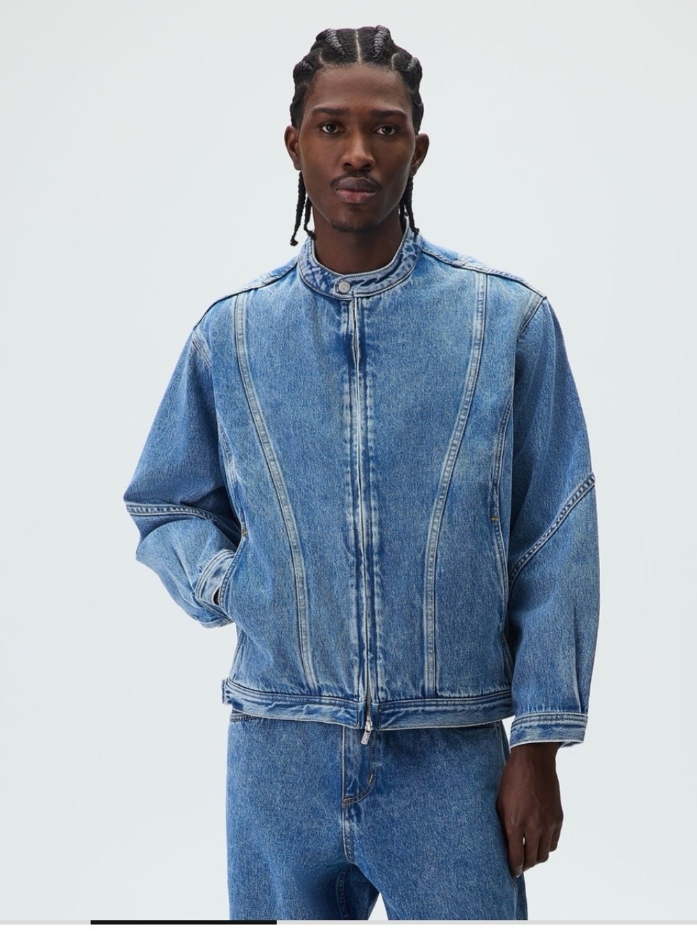 Kith Men's Washed Light Blue Relaxed Denim Jacket